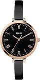 TIMEX Unisex Brass Analog Black Dial Watch Twel12818, Band Color Black