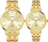 TIMEX Unisex Empera Champagne Dial Gold Tone Stainless Steel Bracelet Analog Display Watch TW00PR280 Not Assigned, Not Assigned