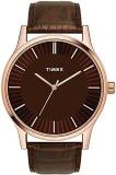 TIMEX Unisex Leather Analog Brown Dial Watch Tw0Tg8300, Band Color Brown