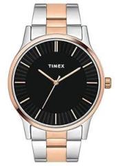 TIMEX Unisex Stainless Steel Analog Black Dial Watch Tw0Tg8305, Band Color Multicolor