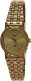 TIMEX Unisex Stainless Steel Classics Analogue Gold Dial Watch B304, Band Color Gold