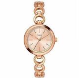 TIMEX Women Brass Classics Collection 3 Hands Analogue Rose Gold Dial Coloured Quartz Watch, Round Dial With 26Mm Case Width Twel11434, Band Color Rose Gold