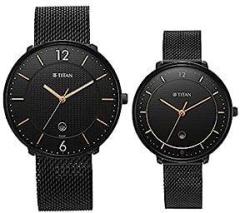 Titan Analog Black Dial Unisex's Watch 18492651NM01