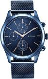 Titan Analog Blue Dial Men's Watch 1805QM02