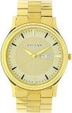 Titan Analog Gold Dial And Band Men's Stainless Steel Watch NL1650YM04/NP1650YM04