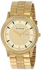 Titan Analog Gold Dial Men's Watch NL1650YM04/NP1650YM04