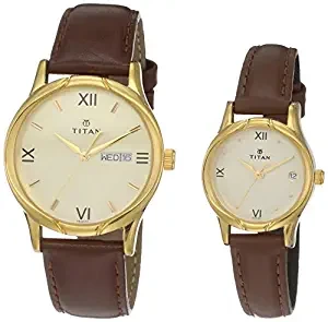 Analog Gold Dial Pair Watch NL15802490YL05