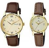 Titan Analog Gold Dial Unisex's Watch NK15802490YL05