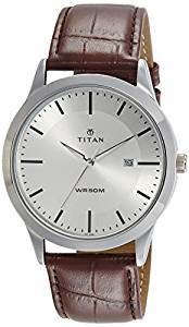 Titan Analog Silver Dial Men's Watch 1584SL03