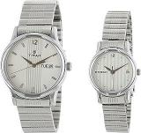 Titan Analog White Dial Unisex's Watch NL15802490SM03/NR15802490SM03P