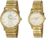 Titan Bandhan Analog Champagne Dial Couple Watch NL15802490YM04