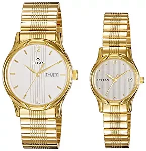 Titan Bandhan Analog Champagne Dial Couple's Watch NK15802490YM04