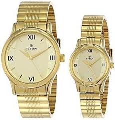 Titan Bandhan Analog Golden Dial Unisex's Watch NN15802490YM02