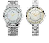 Titan Bandhan Quartz Analog Silver Dial Stainless Steel Strap Watch For Couple NS17732603SM01P