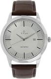 Titan Classic Silver Dial Analog With Date Leather Strap Watch For Men NS1584SL03