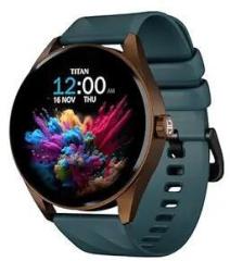 Titan Crest Premium Smart Watch|1.43 inch Amoled Display with Aod|466X466 Pixel Resolution|Functional Crown|Singlesync Bt Calling|Advanced Chipset|100+ Sports Modes & Watchfacesip68 Smartwatch, Teal