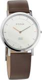 Titan Edge Silver Dial Analog Stainless Steel Leather Strap Watch For Men NS1595SL03