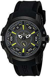 Titan HTSE 3 Analog Black Dial men's Watch 1630NP02