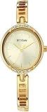 Titan Light Champagne Dial Analog Watch For Women NR2637YM01 Stainless Steel, Gold Strap