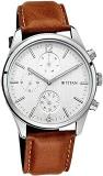 Titan Men Leather White Dial Analog Watch Nr1805Sl04, Band Color Brown