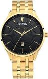 Titan Men Metal Regalia Opulent Analog Black Dial Watch 90127Ym02/Nr90127Ym02, Band Color Gold