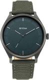 Titan Men Nylon Neo Analog Green Dial Watch 1802Nl02/Nr1802Nl02, Band Color Green