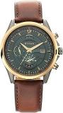 Titan Men's Maritime Pro Lateen Sail Chronograph Green Leather Watch NS1830KL02