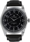 Titan Men's 'Neo' Fashion/Casual/Business/Luxury Mineral Quartz Dial Leather/Brass And Silver Toned Strap