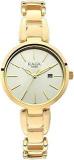 Titan Metal Light Champagne Dial Analog Watch For Women Nr2642Ym01, Dial Color Gold, Band Color Gold