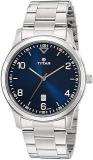 Titan Metal Neo Analog Blue Dial Men's Watch Nl1770Sm03/Nm1770Sm03/Nr1770Sm03, Band Color Silver