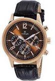 Titan Neo Analog Brass Dial Men's Watch 1734WL01