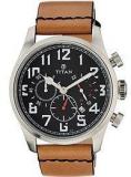 Titan Purple Chronograph Black Dial Men's Watch 9477SL01J