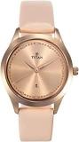 Titan Purple Fashion Basics Analog Rose Gold Dial Women's Watch NN2570WL01