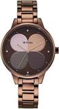 Titan Purple: Glam It Up Analog Brown Dial Women's Watch 2648QM01