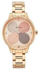 Titan Purple Glam It Up Multicoloured Dial Women Watch with Stainless Steel Strap NS2648WM02