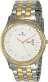 Titan Quartz Analog With Day And Date Silver Dial Stainless Steel Strap Watch For Men NR1824BM01