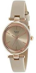 Titan Raga Viva Rose Gold Dial Women Watch With Leather Strap NS2579WL01