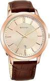 Titan Rose Gold Dial Analog With Date Leather Strap Watch For Men NS1825WL02