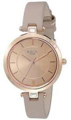 Titan s Analog Watch For Women| Beige Color Watch| With Leather Strap | Round Dial | Elegant Look| Water Resistant