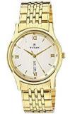 Titan White/Silver Dial Men's Analog Watch 1636YM02