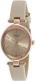 Titan Women Leather Raga Viva Analog Rose Gold Dial Watch Nl2579Wl01/Np2579Wl01, Band Color Beige