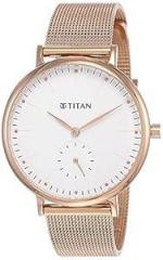 Titan Women Metal Analog White Dial Watch 95142Wm01/Np95142Wm01, Band Color Rose Gold