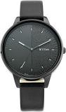 Titan Women's Precision Simplicity Analog Watch: Black Gradient Dial With Leather Strap NS2648NL01