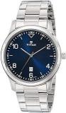 Titan Workwear Blue Dial Analog With Date Stainless Steel Strap Watch For Men NS1770SM03