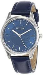 Titan Workwear Blue Dial Women Analog Watch With Leather Strap NS2639SL02