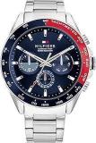 Tommy Hilfiger Blue dial Multifunction Stainless Steel Strap Analogue Watch for Men TH1791968W