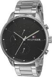 Tommy Hilfiger Quartz Multifunction Black Dial Stainless Steel Strap Watch For Men NETH1791485