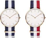 TONSY Analogue Unisex Combo Watch White Dial Multi Colored Strap