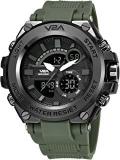 V2A Analogue Digital Men's Watch Black Dial Black Colored Strap