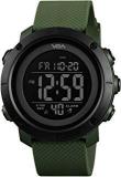 V2A Black Dial Digital Sports Watch 5ATM Waterproof With Alarm And Stopwatch Wrist Watch For Men And Boys